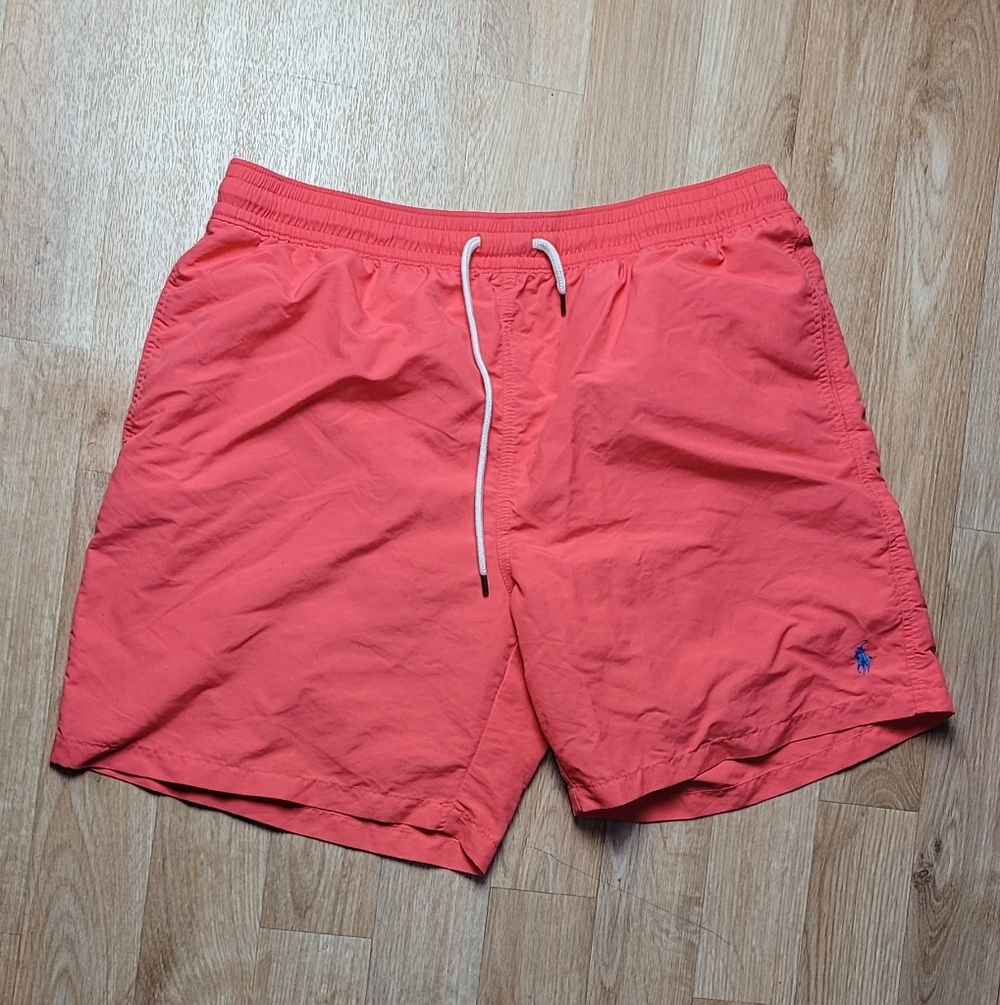 Ralph Lauren Blue and Pink Swim Shorts Size XL/TG